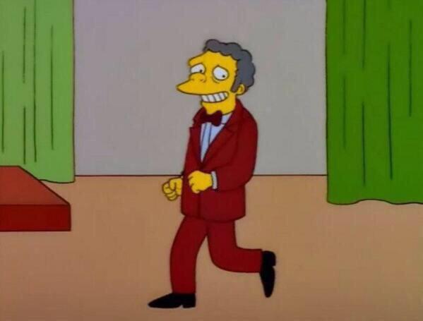 Simpsons_tweets's tweet photo. Our last bachelor likes women who take their clothes off for money! Let's hear it for Moe! http://t.co/CLX68F5Dho