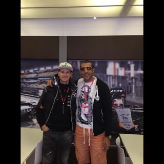 BassimHaidar's tweet photo. Met with @NicoHulkenberg of the @ForceIndiaF1 during his #GPMonaco preparation in the paddock. #proudsponsor http://t.co/jB35us7FnZ