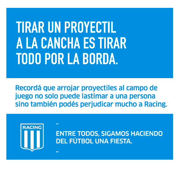 RacingClub's tweet photo. #RacingIndependiente ¡Que el clásico sea una fiesta! http://t.co/W6iuehEE80