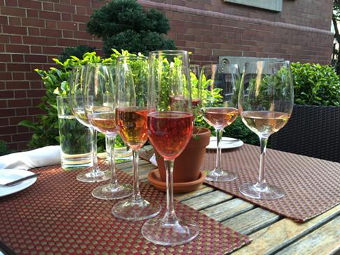 The grille at the Morrison house is featuring rose wines on their newly opened patio! It's a must!