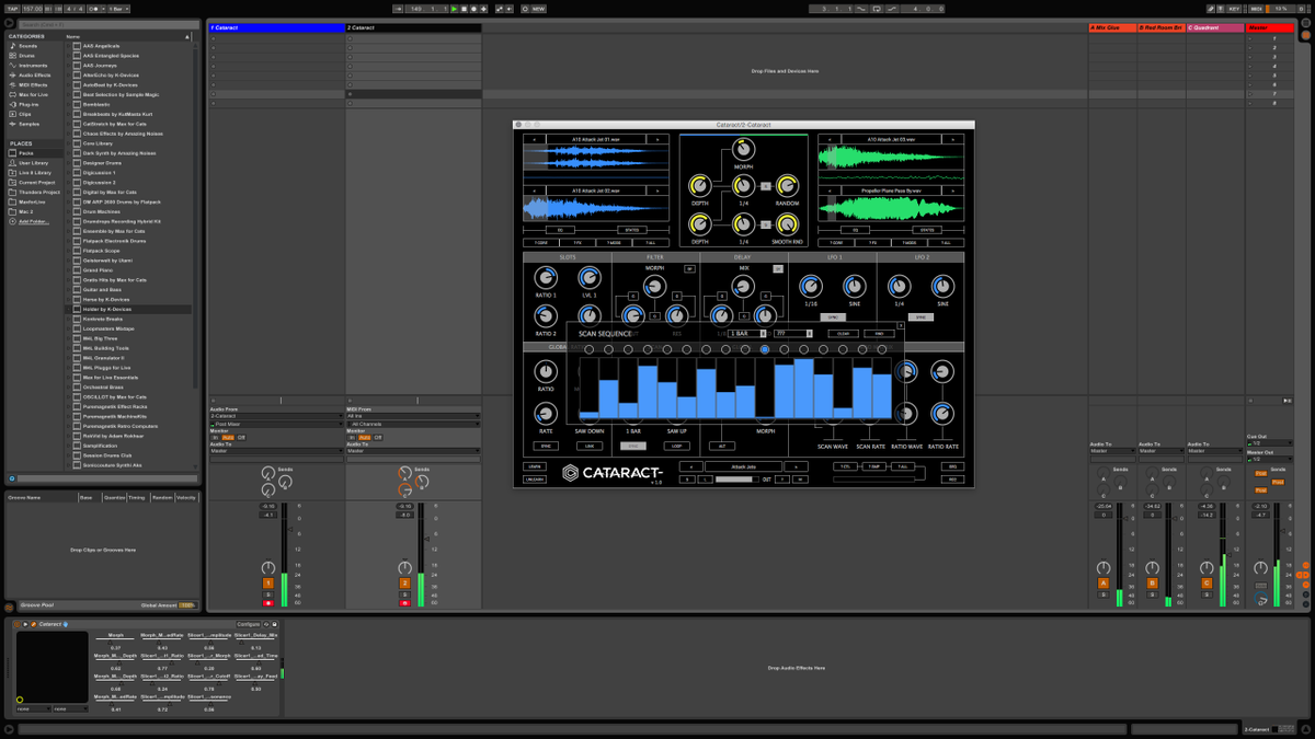 BeatsofRed's tweet photo. @Glitchmachines Cataract. 4 fighter jet samples. #beatsofred #cygnusredmusic #ableton #glitchmachines #cataract #live http://t.co/cnzB74OrM2