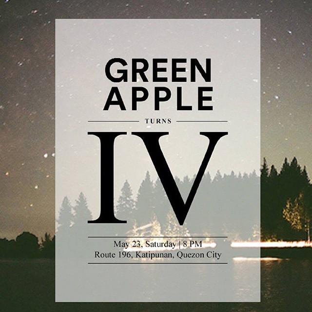 gigsmanila's tweet photo. @greenappleprod TURNS IV, tonight at @route196rocks. Show starts at 8pm. #OPMLivesHere #GigsManila #greenappleprod http://t.co/k7TOCdQNV8