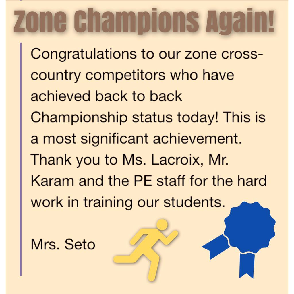 fvhs_principal's tweet photo. Congratulations to our zone cross-country team who achieved back to back Championship status! #decshowcase @learnDEC http://t.co/JeIJ55TaST