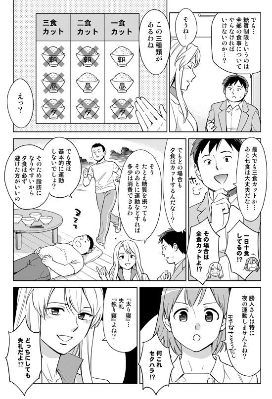 「夜」は特に炭水化物を食べないようにしましょう。より脂肪がつきやすくなります。  