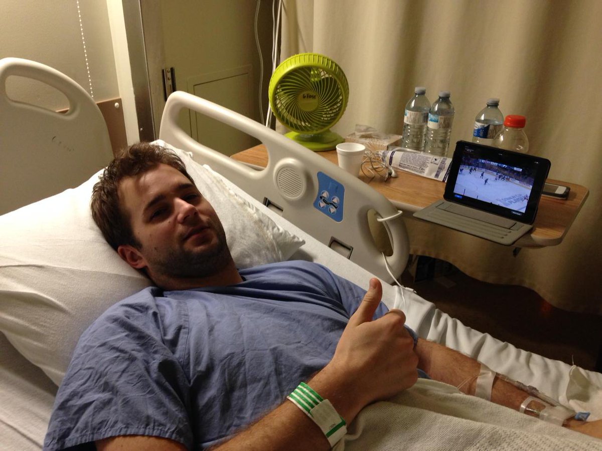 tsnow94's tweet photo. Watching Rangers vs Lightning waiting for surgery #StanleyCupMoments http://t.co/fqxhRa8o3C