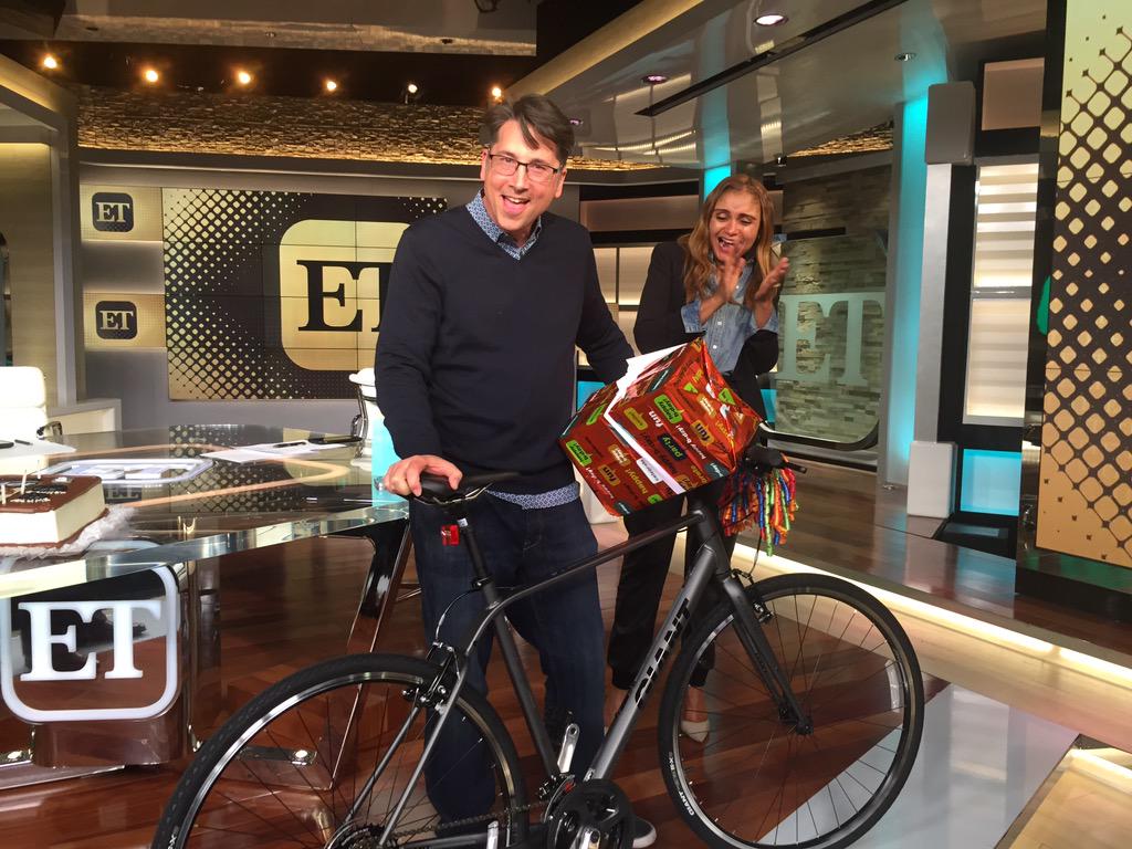 #HAPPYBIRTHDAY 2 our fearless leaders @MsMChenault &amp; <a href="/BradBessey/">Brad Bessey</a> (the bike's NOT a hint, promise) <a href="/etnow/">Entertainment Tonight</a> <a href="/TheInsider/">The Insider</a>