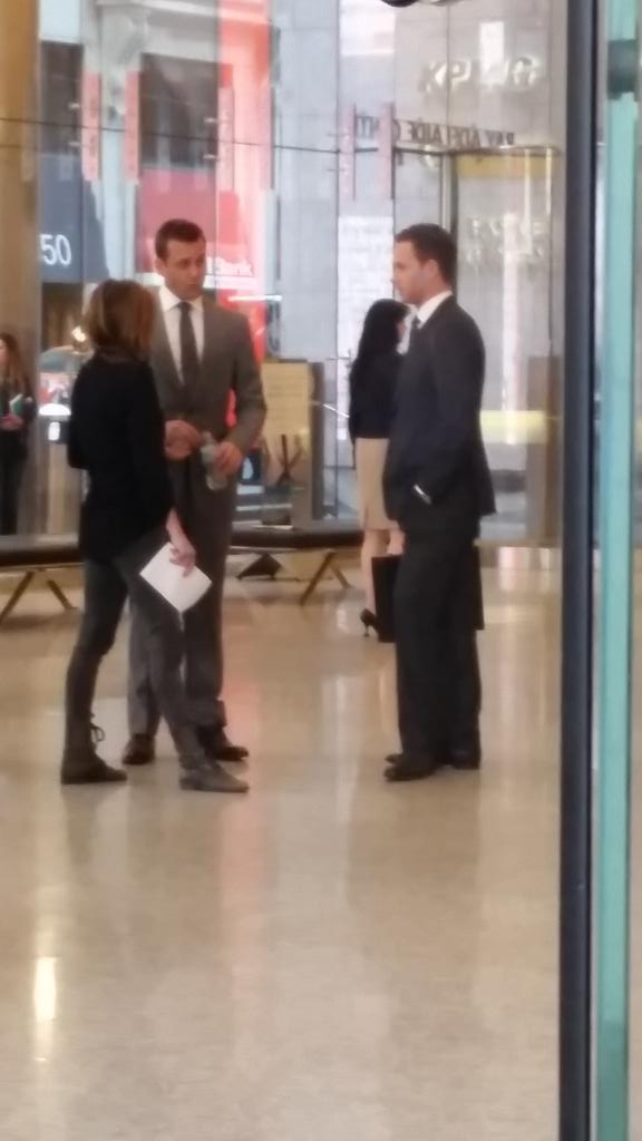 ML_McKee's tweet photo. Harvey and Mike are in town!  #Suit #bayadelaide #Kpmg http://t.co/Ah64akr271