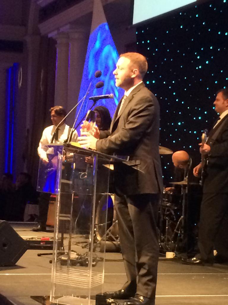 CMPmagazine's tweet photo. The @DLCCanadaInc Award for Best Lender Underwriter of the Year goes to Patrick Delaney of Radius Financial #2015CMAs http://t.co/fX4PpCZyBd