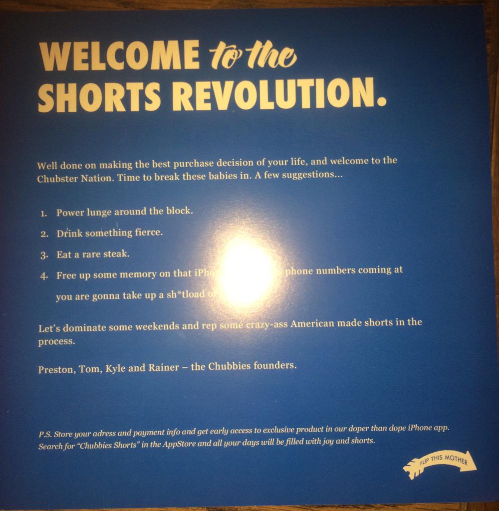 kscolt45's tweet image. Made a good day even better when my @Chubbies came in today. #coolpackaging #boomshakalaka #firstpair