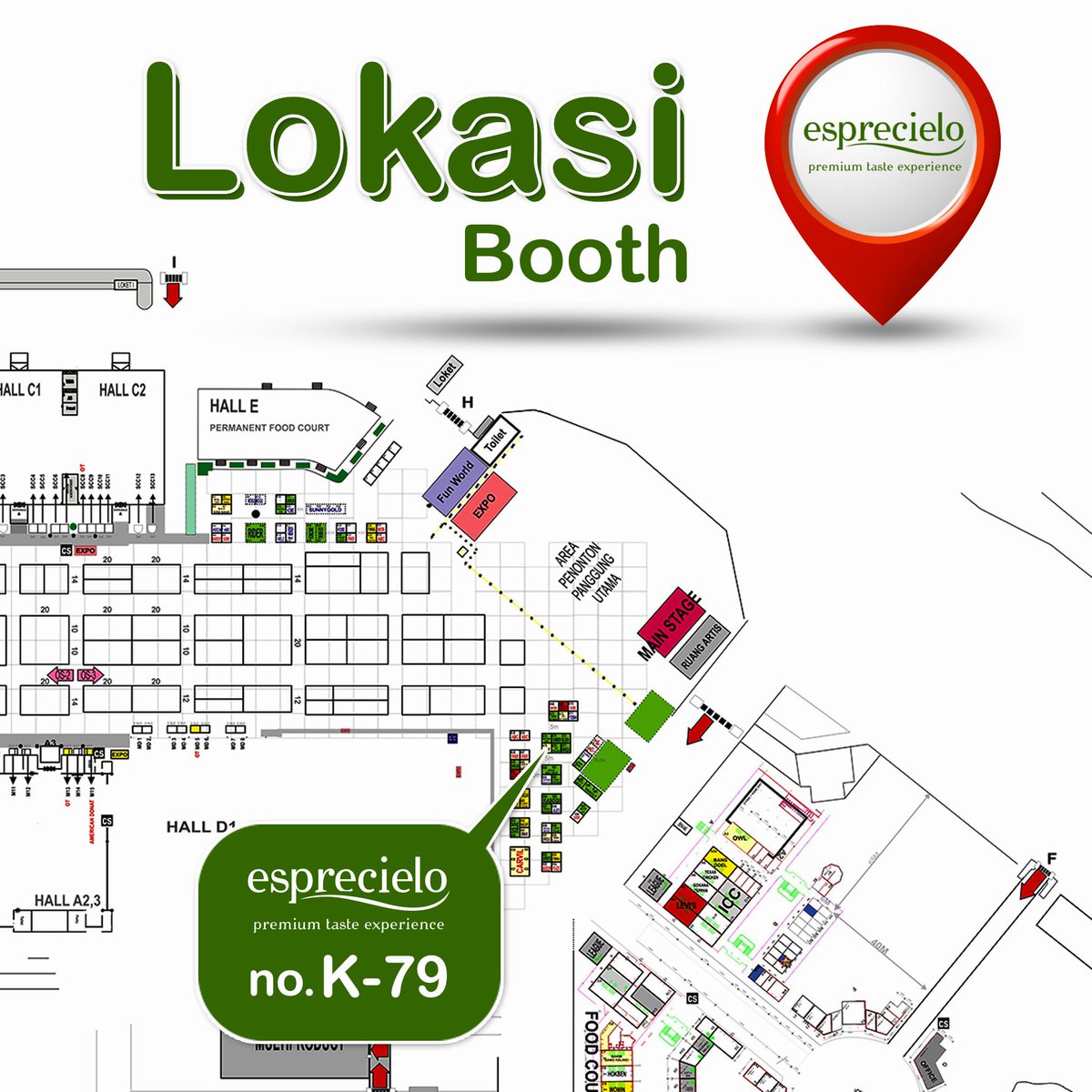 latteocookies's tweet photo. Jangan lupa ya untuk catat lokasi booth esprecielo di PRJ (Pekan Raya Jakarta) nya di No. K-79. :) http://t.co/xGGtaspw0d