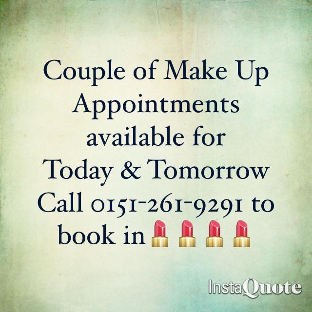 PinUpParlour's tweet photo. Couple of Make Up appointments available Pinup Parlour call 0151-261-9291 or message us to book in x x x http://t.co/BTLXMjuLSz