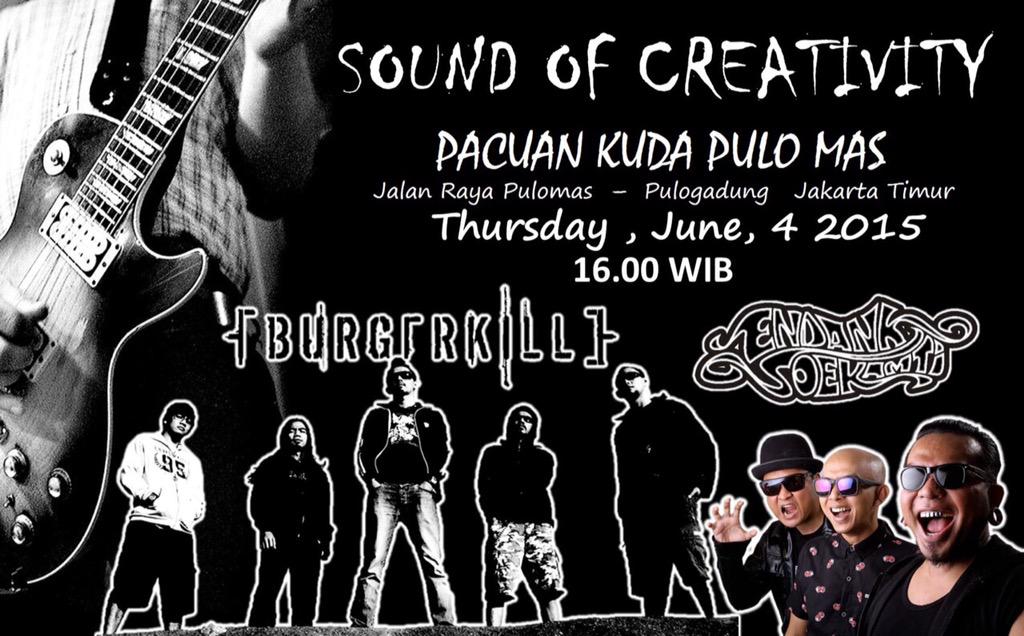Sound of Creativity from #GoAheadJakarta 4 Juni 2015 pacuan kuda Pulomas w/ @burgerkill666 @EndankSoekamti_ etc