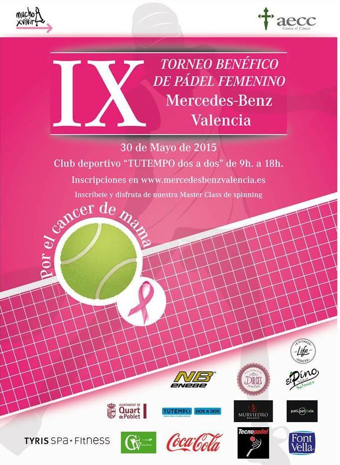 ContraCancerVAL's tweet photo. Sábado 30 de mayo en @TUTEMPODOSADOS IX Open padel @mercedes_benzcv Apúntate http://t.co/Lhtf8Qtl2f http://t.co/EaKstRM4Qb