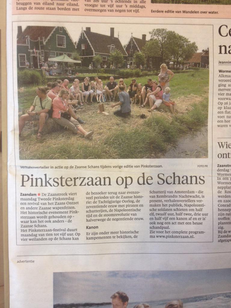 <a href="/pinksterzaan/">PinksterZaan</a>: Vanochtend aankondiging in <a href="/DagbladZaan/">Dagblad Zaanstreek</a>