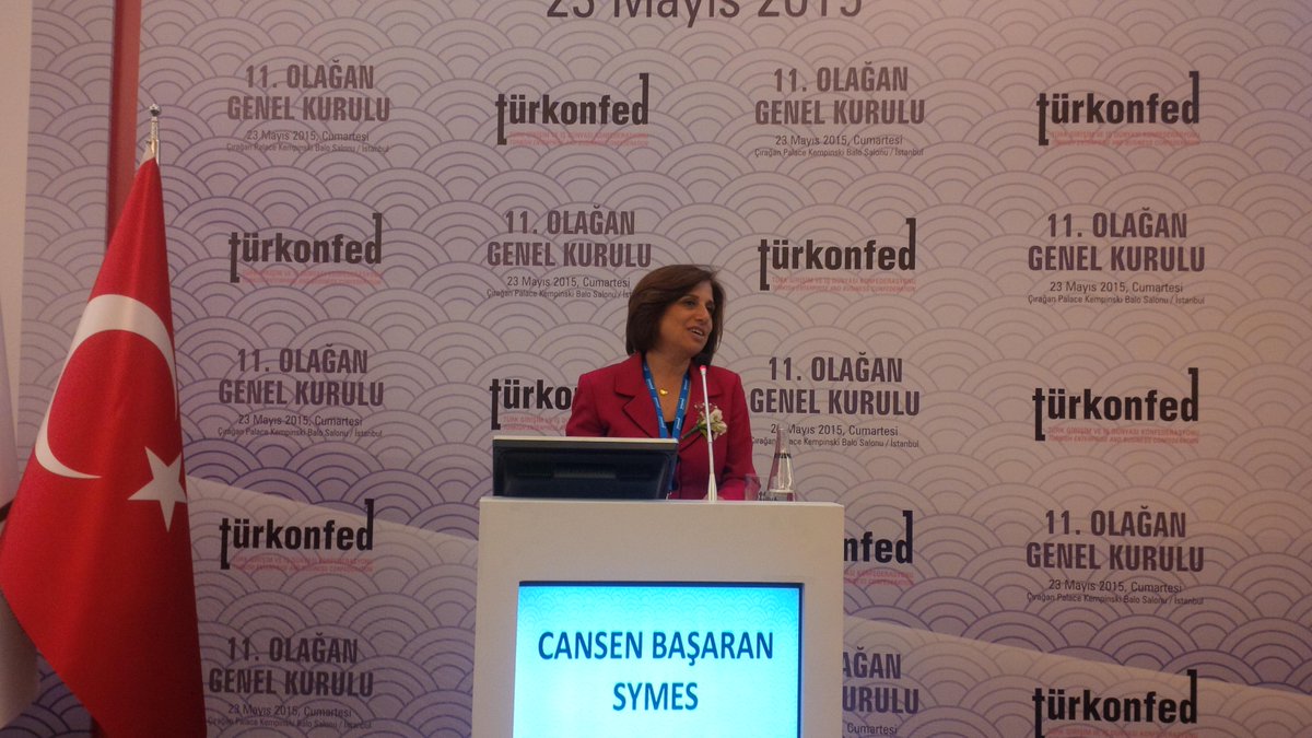 TÜSİAD Yönetim Kurulu Başkanı Cansen Başaran Symes, TÜRKONFED Genel Kurulu'nda konuşuyor. #turkonfed2015
