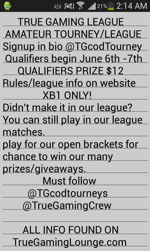 TrueGamingCrew's tweet image. CodAw

@Quickest_Rts @CoDAWScrims @ShawnAbner @ShoutGamers @Gamer_RTweets @FaZe_RTs @CoDAWRT @eN_Tourneys @eTTourneys