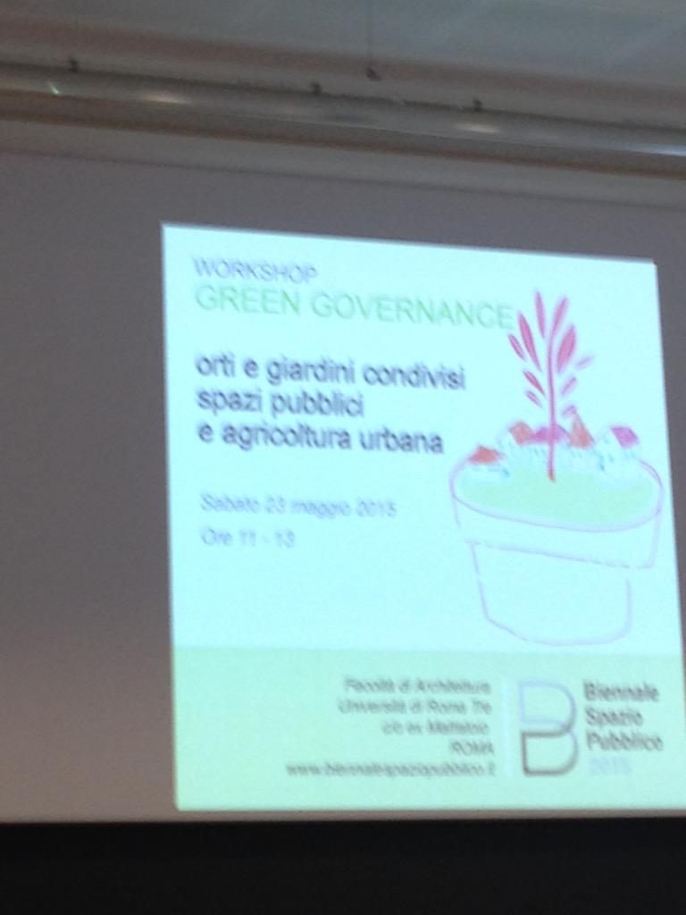 LaFameZine's tweet photo. #biennale dello #spaziopubblico green governance e agricoltura urbana http://t.co/vxyiVDwkSI