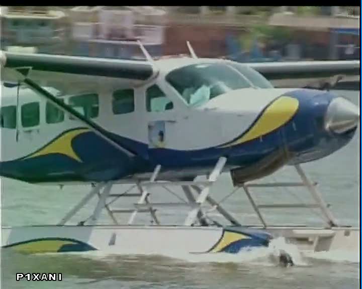 ANI's tweet photo. Panaji (Goa): Goa tourism dept. conducts trial of sea plane. http://t.co/ibYVGDyBPo