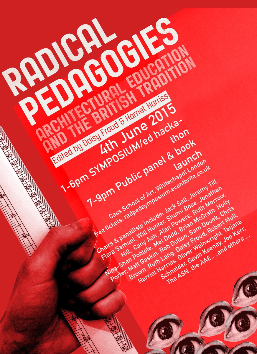 We'll be at the #RadicalPedagogies event next week. Looking forward to hear the outputs. /@HarrietHarriss @daisyfroud