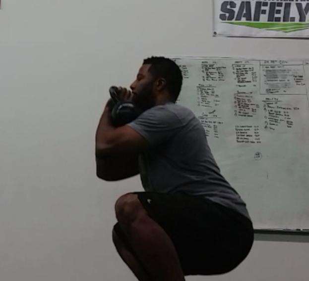 KB front squats. Part of my clean/squat combo