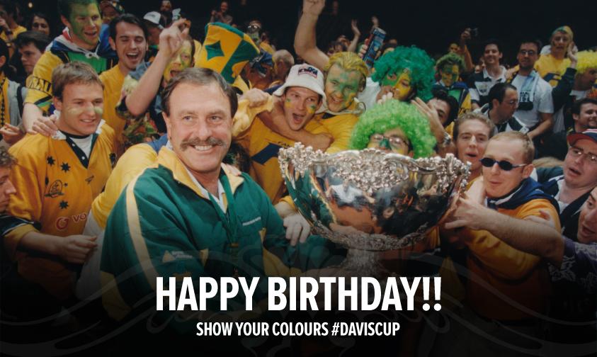Happy Birthday John Newcombe! John helped Australia to 5 titles as a player and again in 1999 as captain! 