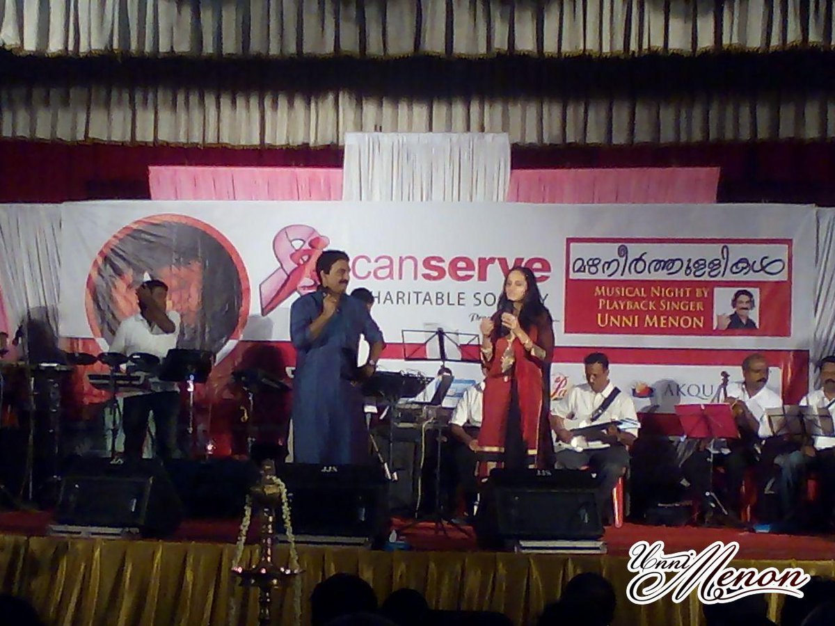 unnimenonsinger's tweet photo. A Snap from the Event 'Mazhaneerthullikal' conducted by Canserve Charitable Society. http://t.co/rTTlhymTw3