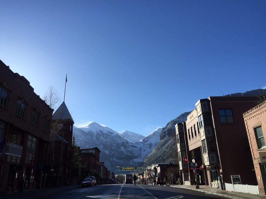 Went to bed to rain, hail, and lightning. Woke up to bluebird skies. Telluride weather gets prize for most fickle!