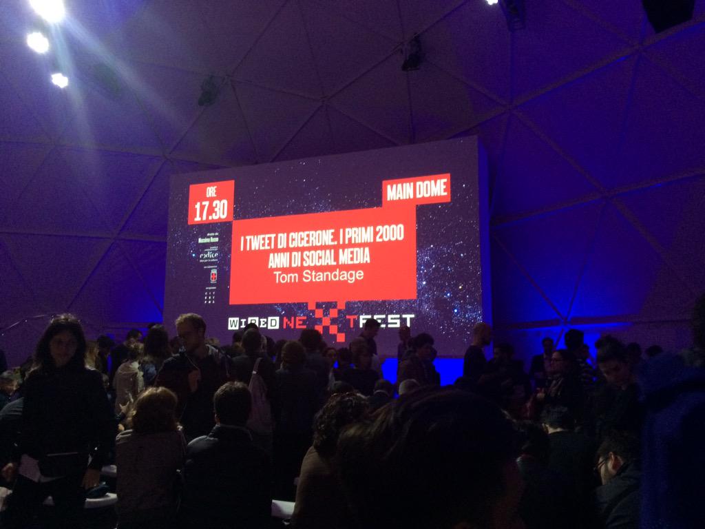 matteo_ciccale's tweet photo. "Tweets from Cicerone time" with @tomstandage Digital Editor @TheEconomist @wireditalia #wiredfest http://t.co/ngBza6rDn7