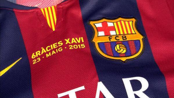 el10blaugrana's tweet photo. Hoy es tu último partido de liga y la levantarás por octava ocasión. Uno de los mejores que he visto. #6raciesXavi http://t.co/t7qyTRbdDQ