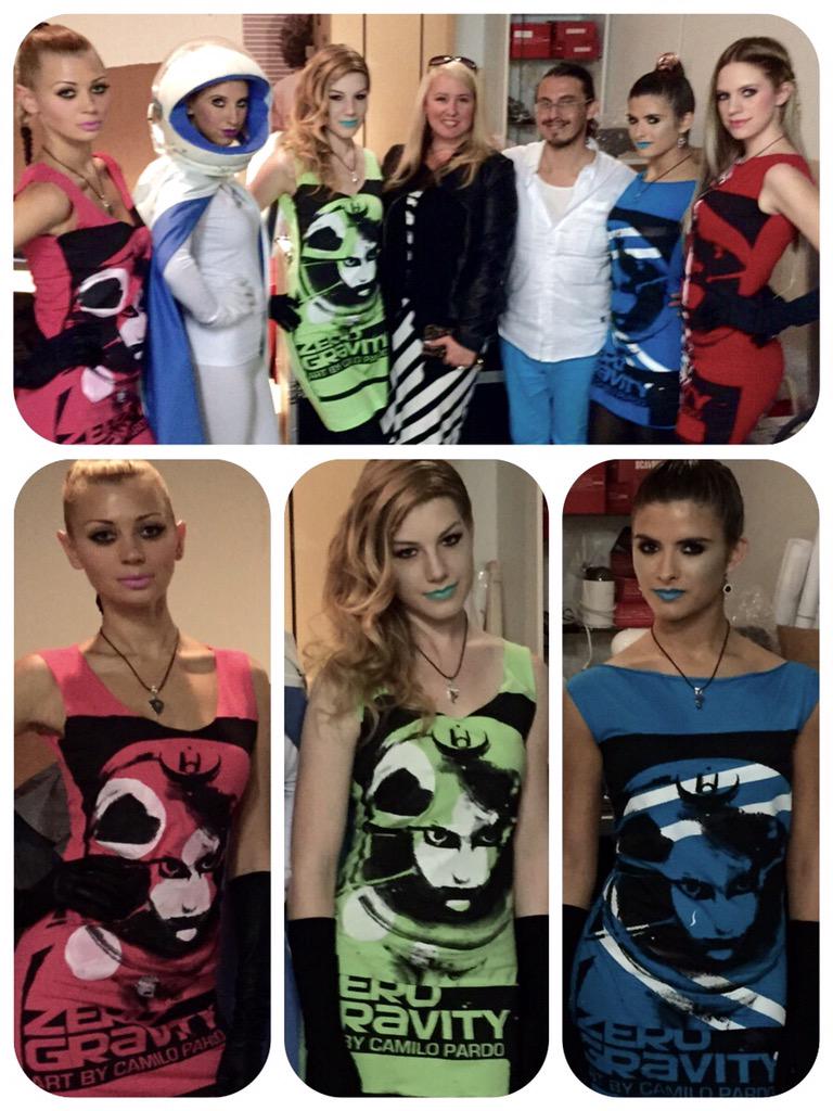 The dresses on humans, before the charity event. T'was a futuristic theme. #DetroitDesignDames #Detroit #camilopardo