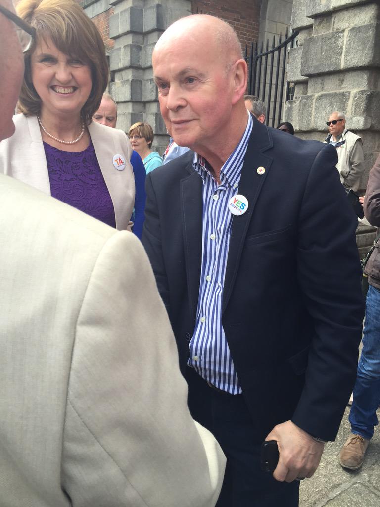 TJ_Politics's tweet photo. Touching moment between Joan Burton and Pat Carey #MarRef http://t.co/dvuXQTO2xV