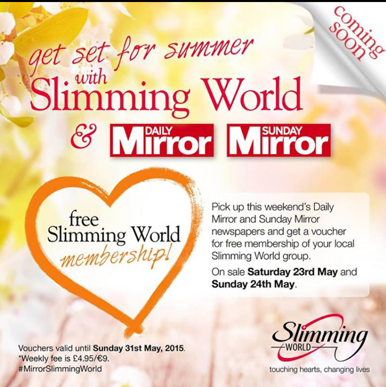 SWColchester's tweet image. Join us for #free at Slimming World with @Dailymirror #voucher #getsetforsummer #loadstoeat