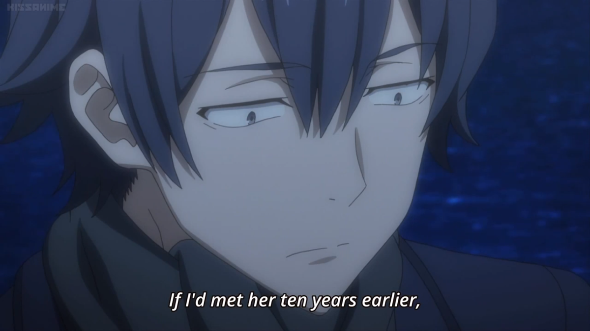 Hikigaya's sudden half-compliment and half-confession to Hiratsuka-sensei  \u003c3 #8man #Oregairu2 #Hikigaya, image size:1200x675