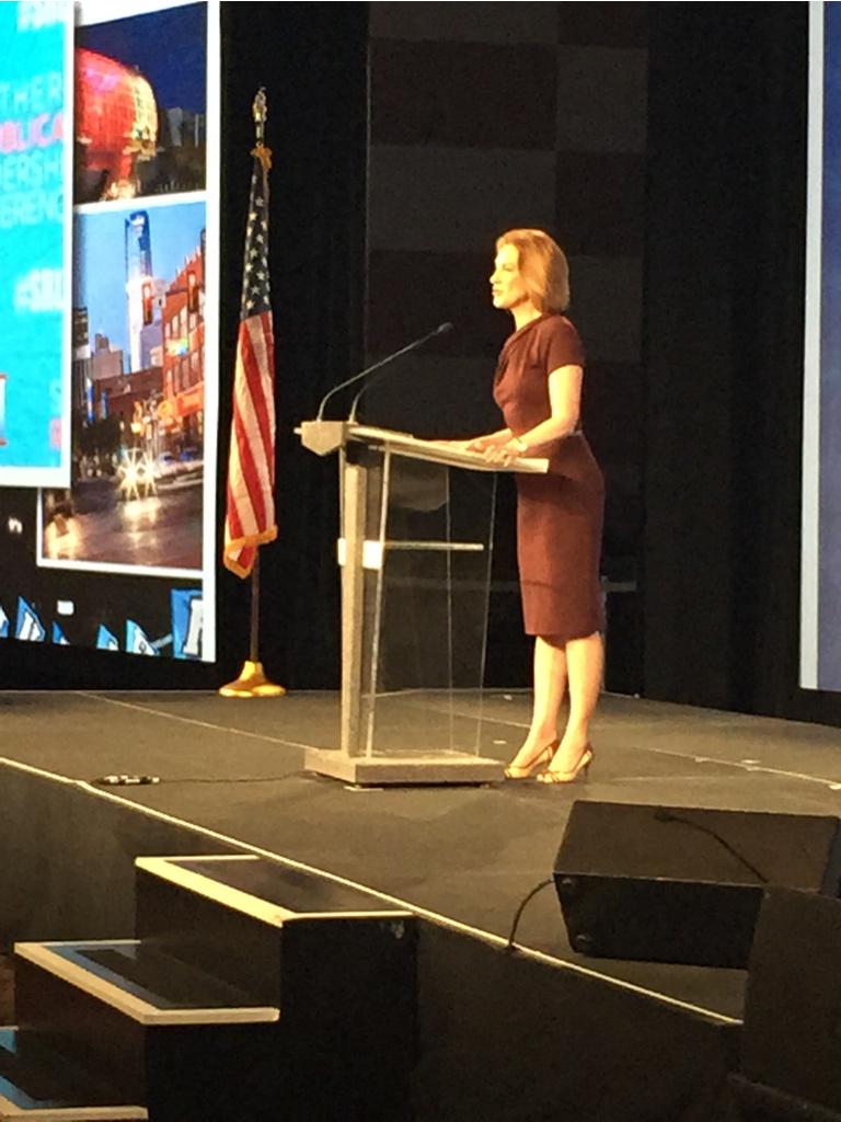 SRLC_GOP's tweet photo. @CarlyFiorina opens up her comments to #SRLC2015 by talking about openness and transparency. #SRLCOKC http://t.co/f596JH9CoX