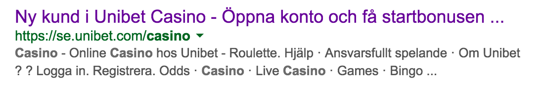 JallySverige's tweet photo. @Unibet_Sverige Dagens tips: Fixa bättre meta description :) #svSEO http://t.co/uiIXeqHban