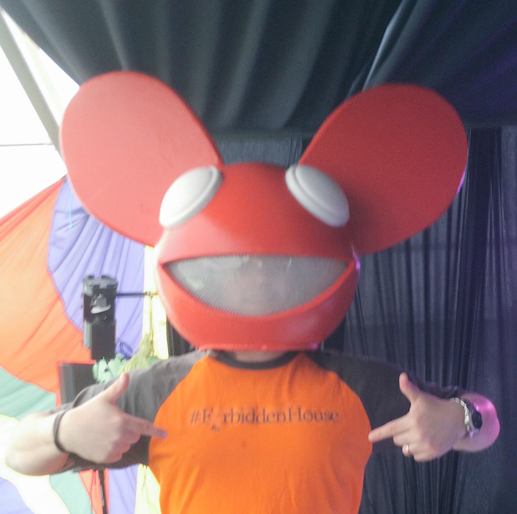 ForbiddenDJs's tweet photo. With the guys from @InspireSupport @deadmau5 he loves a bit of #forbiddenhouse http://t.co/d0zdZwRu32