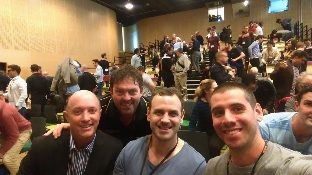 FabioSerpiello's tweet photo. #football family selfie at #WCSF2015 not quite the standard of @TheEllenShow at the.Oscars but we can improve :-) http://t.co/HQMefqA0Yx