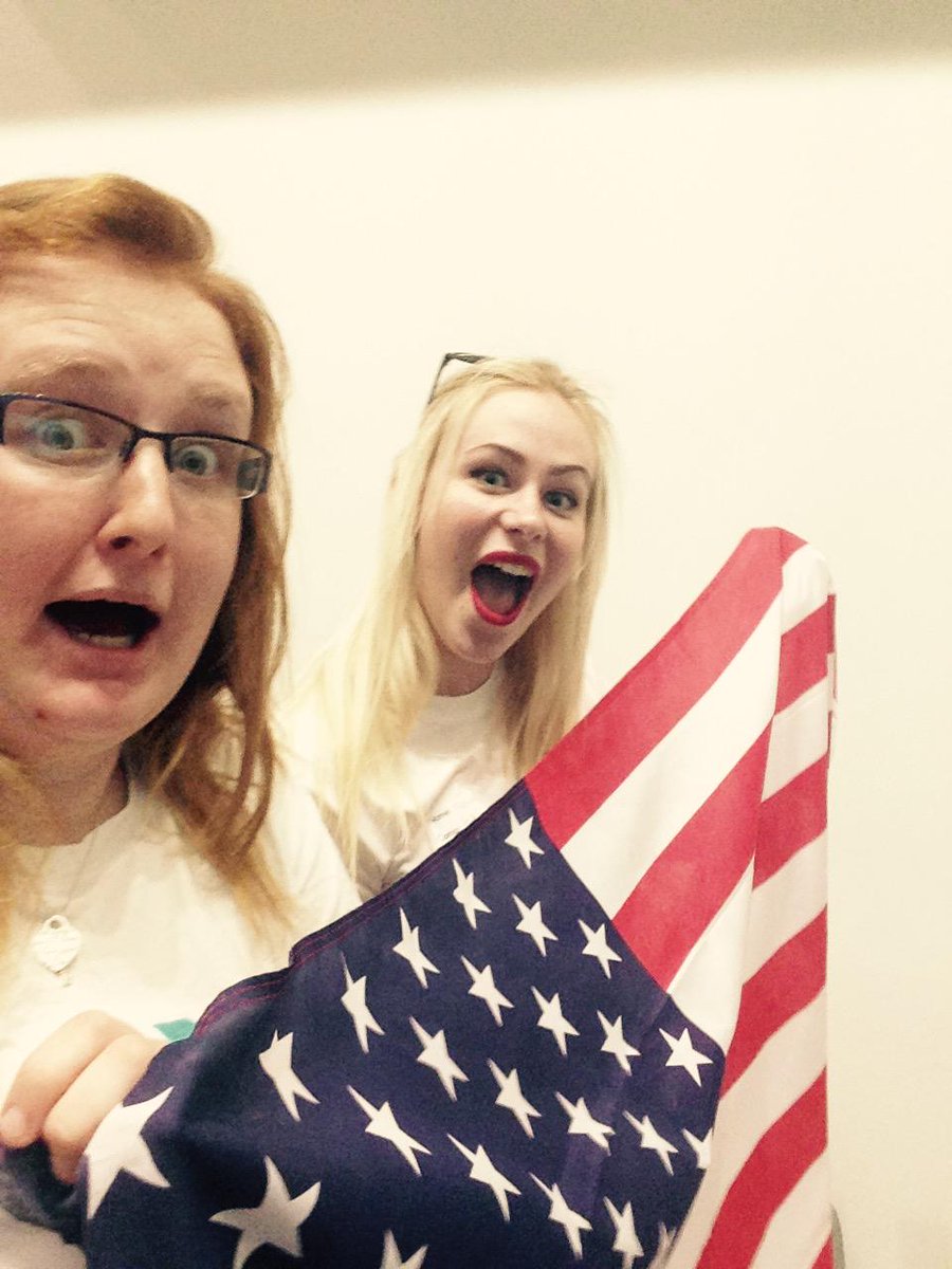 HanWoodward_'s tweet photo. @CampAmerica69 #iamCA #CAmeetup girls scouts club! We got the flag the wrong way ๐บ๐ธ http://t.co/JI8mwY14Hr