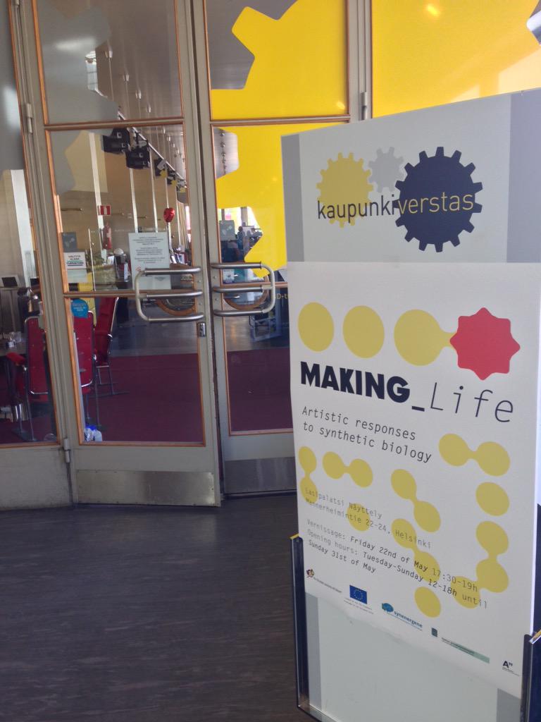 trembl's tweet photo. Making Life symposium and artist presentation at Lassipalasi in Helsinki. #MakingLife3 http://t.co/LFWGivbTH4