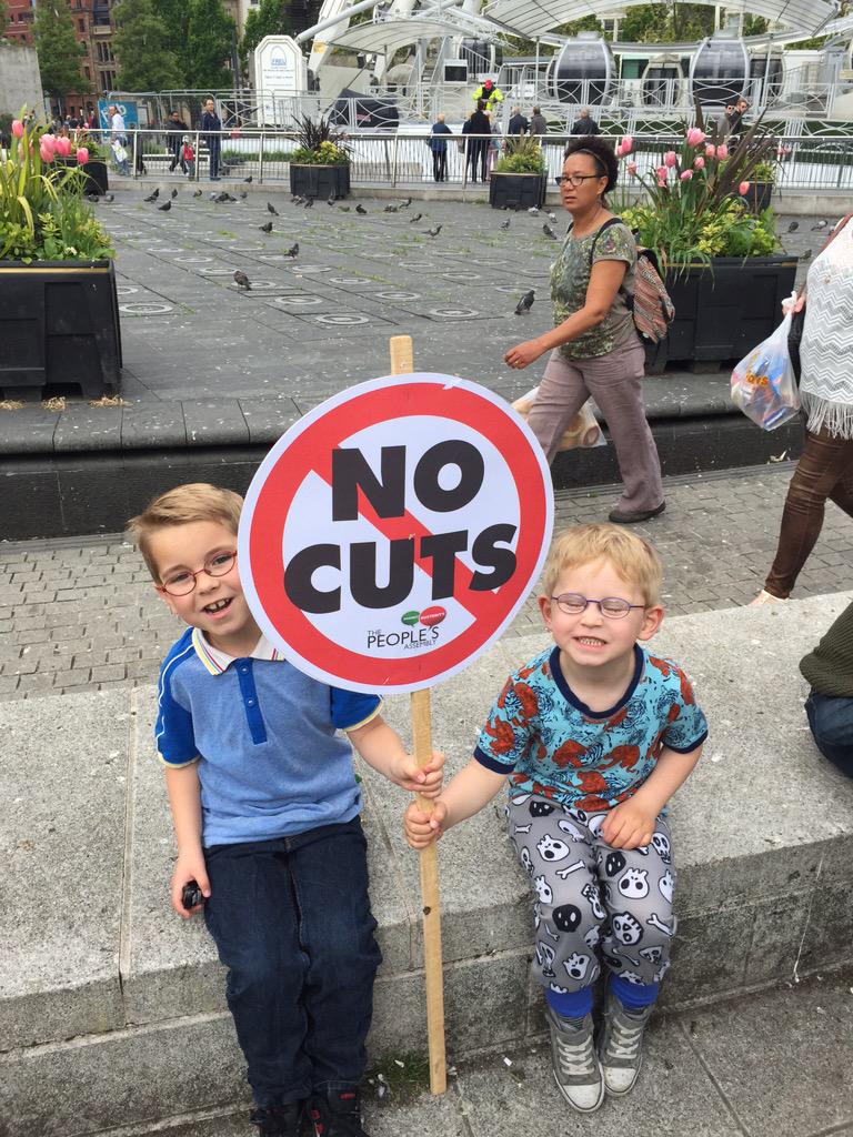 Atime4change's tweet photo. @pplsassembly starting young #ProtestMCR #austerity #toriesout http://t.co/d1ZvnPoR0i