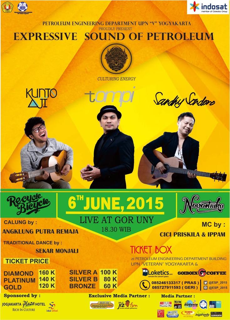 jalanbhakti's tweet photo. RT @anditapr  6/6/15 ESP2015 | Tompi, Shandy Sondoro, Kuntoaji | SPECIAL PRICE | @ESP_2015 http://t.co/rcwmYHWhNN