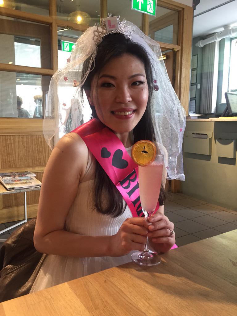 xMoOnLigHtStArX's tweet photo. The beautiful bride to be enjoying her cocktail #forgeandco #henparty http://t.co/VLpQmT2g6W
