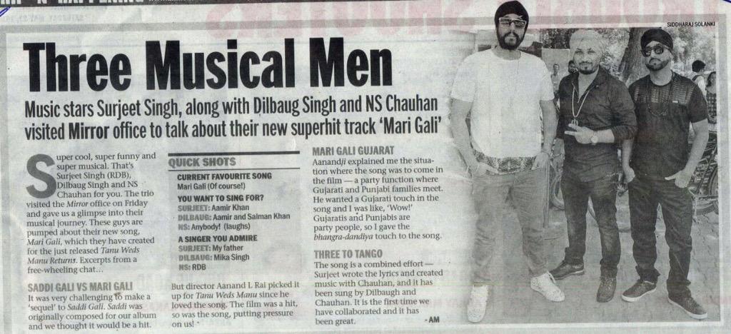 Back in news...and this time for a different tune. #gujju #punjabi #musicinfluences