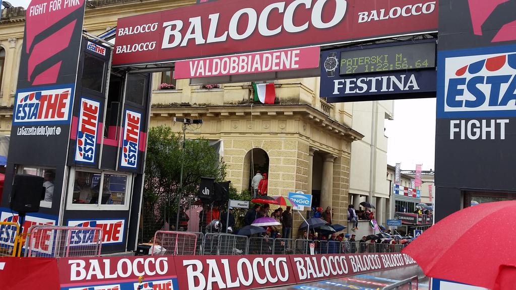 <a href="/Go4Cycling/">Go4Cycling</a> at the finish Valdobbiadene <a href="/giroditalia/">Giro d'Italia</a> #Giro