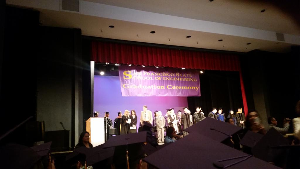 MTGNub's tweet photo. Engineering graduation ceremony #SFSU2015 http://t.co/bAPOwORCfN