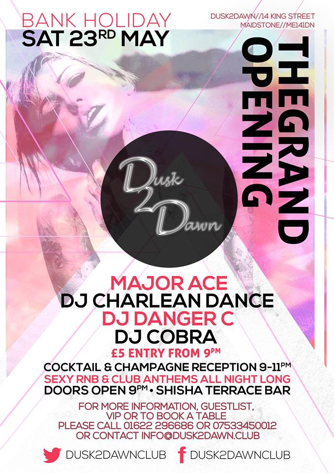 Dusk_Lounge's tweet photo. 2NITE 2NITE 2NITE THE GRAND OPENING OF #DUSK2DAWN MAIDSTONE! 9PM - 3AM MAIDSTONES ONLY SHISHA LOUNGE AND NIGHTSPOT! http://t.co/bc4S9QHAzm