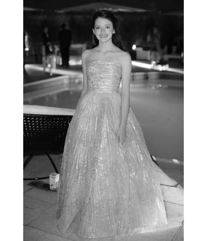 VogueFrance's tweet photo. Behind the scenes at #Cannes2015 Mackenzie Foy at the @Dior​ dinner for The Little Prince http://t.co/kDWBIZDxpT http://t.co/Ol7VtEmZ0g