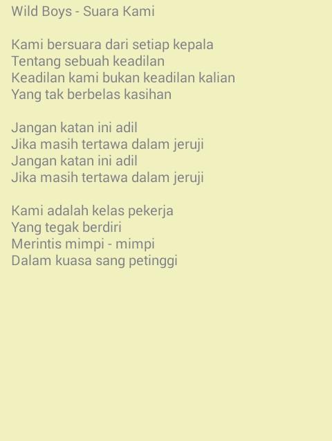 #Lirik #WildBoys #SuaraKAmi
