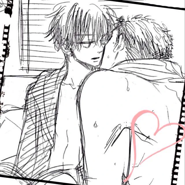 キスの日だと聞いて、前に描いた落書きあったので貼っときます〜。
可愛い花には〜の2人。お風呂上がりにちゅうのとこです。 