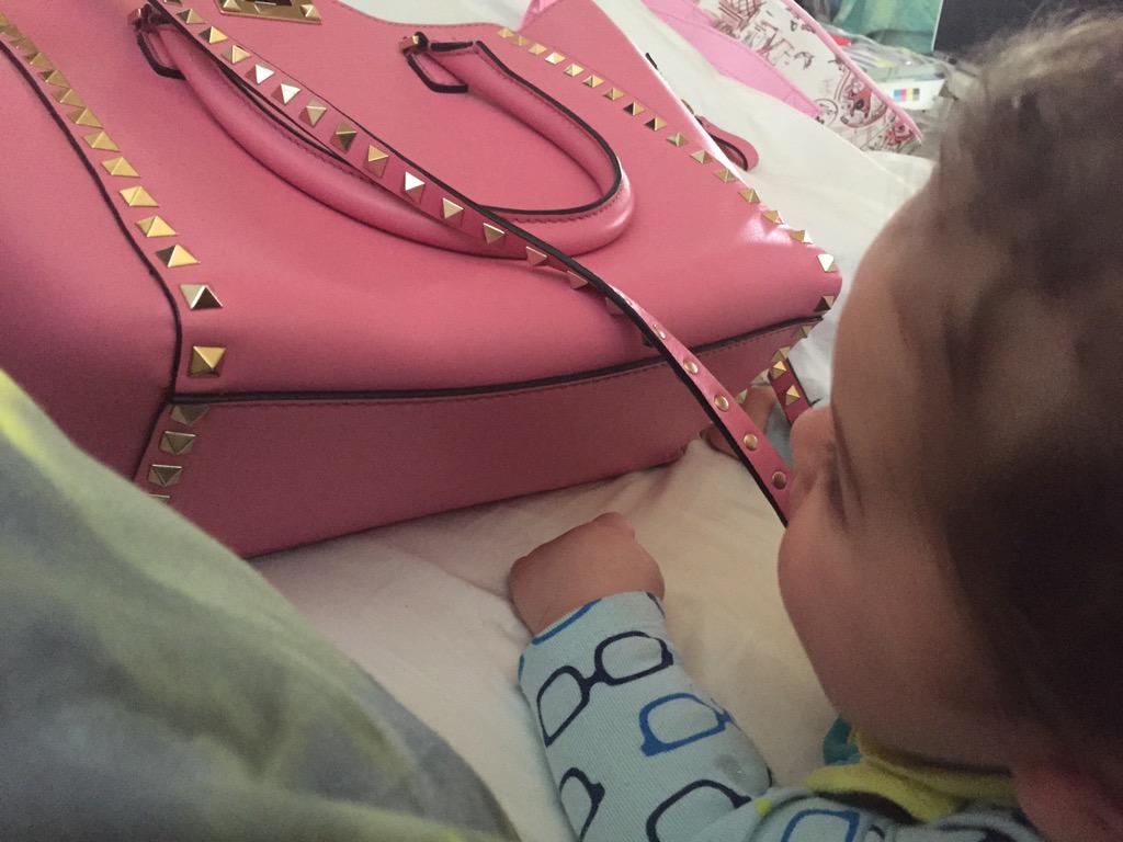 HardToBeABaby's tweet photo. I love to play with mommy's stuff. Don't take it away, I want to drool on it some more! #HardToBeABaby http://t.co/n0s2nJHnH5